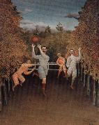 Henri Rousseau fotbollsspelarna oil